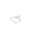 日本地図・徳島県・県庁所在地あり・ルビあり(白)