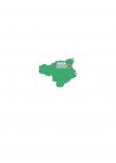 日本地図・徳島県・県庁所在地あり・ルビあり(緑)