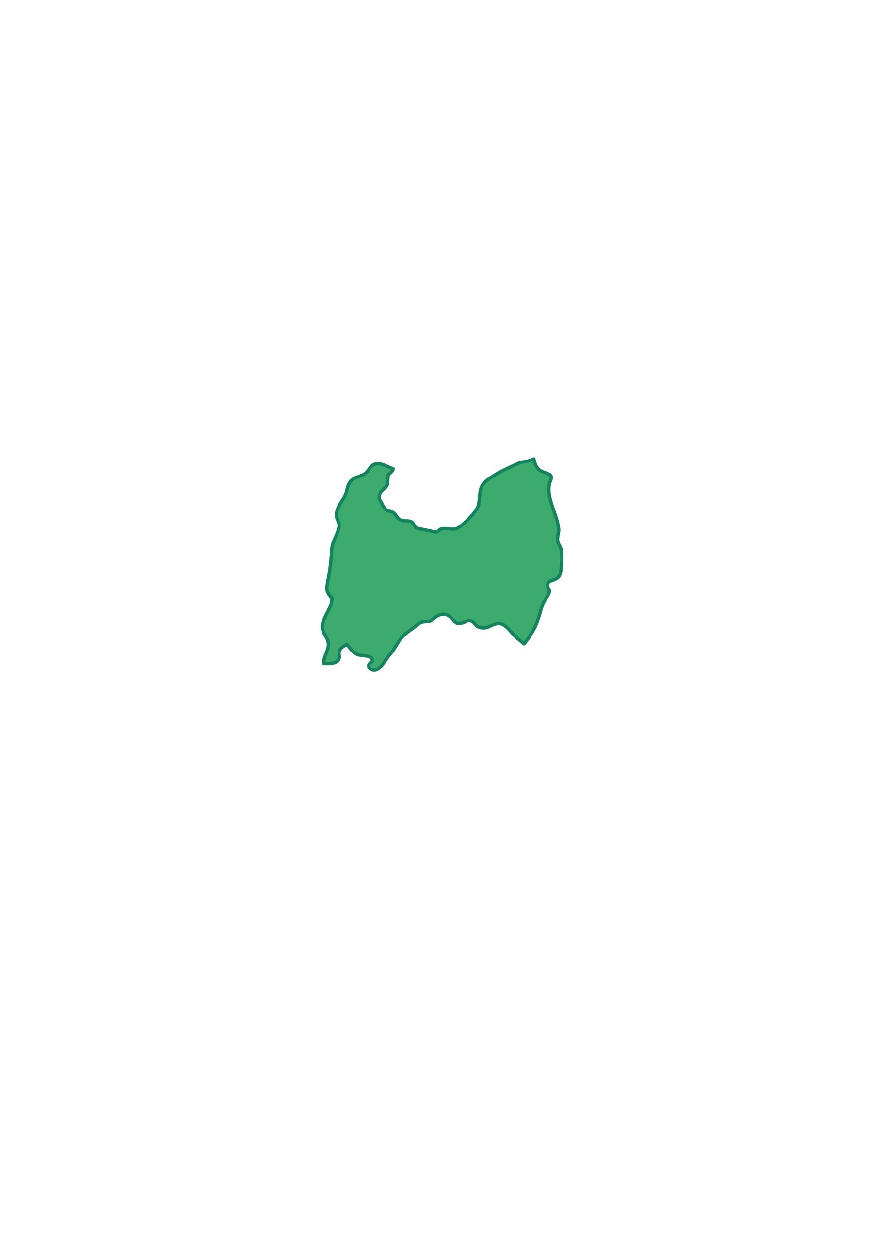 富山県無料フリーイラスト｜文字なし(緑)