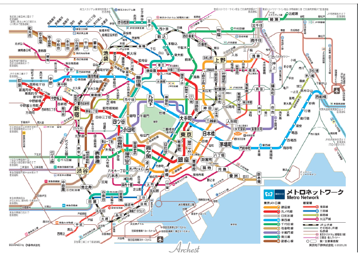世界の路線図と東京の路線図を比較してみた