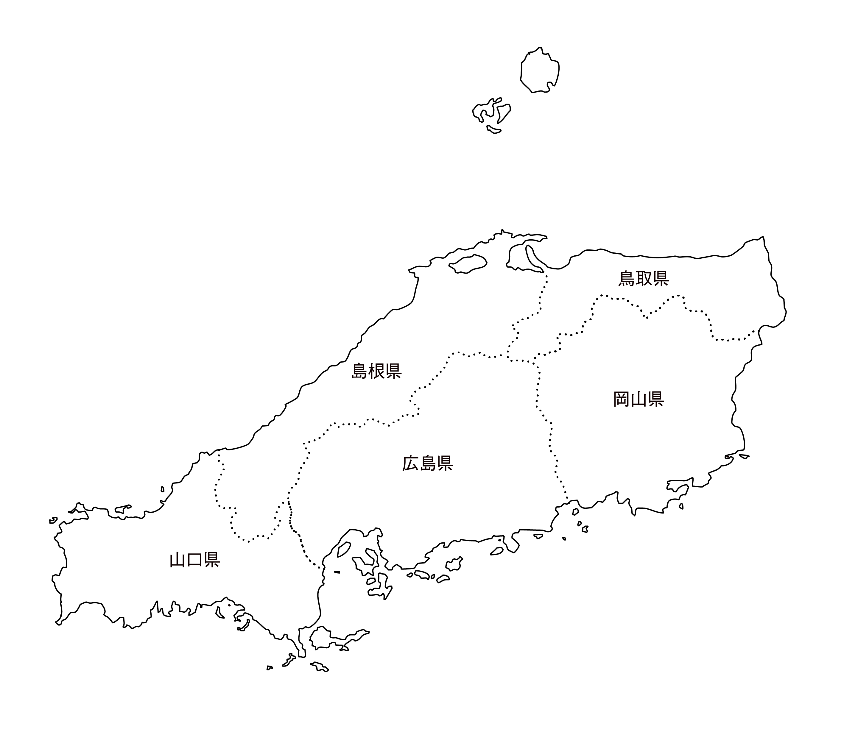 [白地図]中国・都道府県名あり