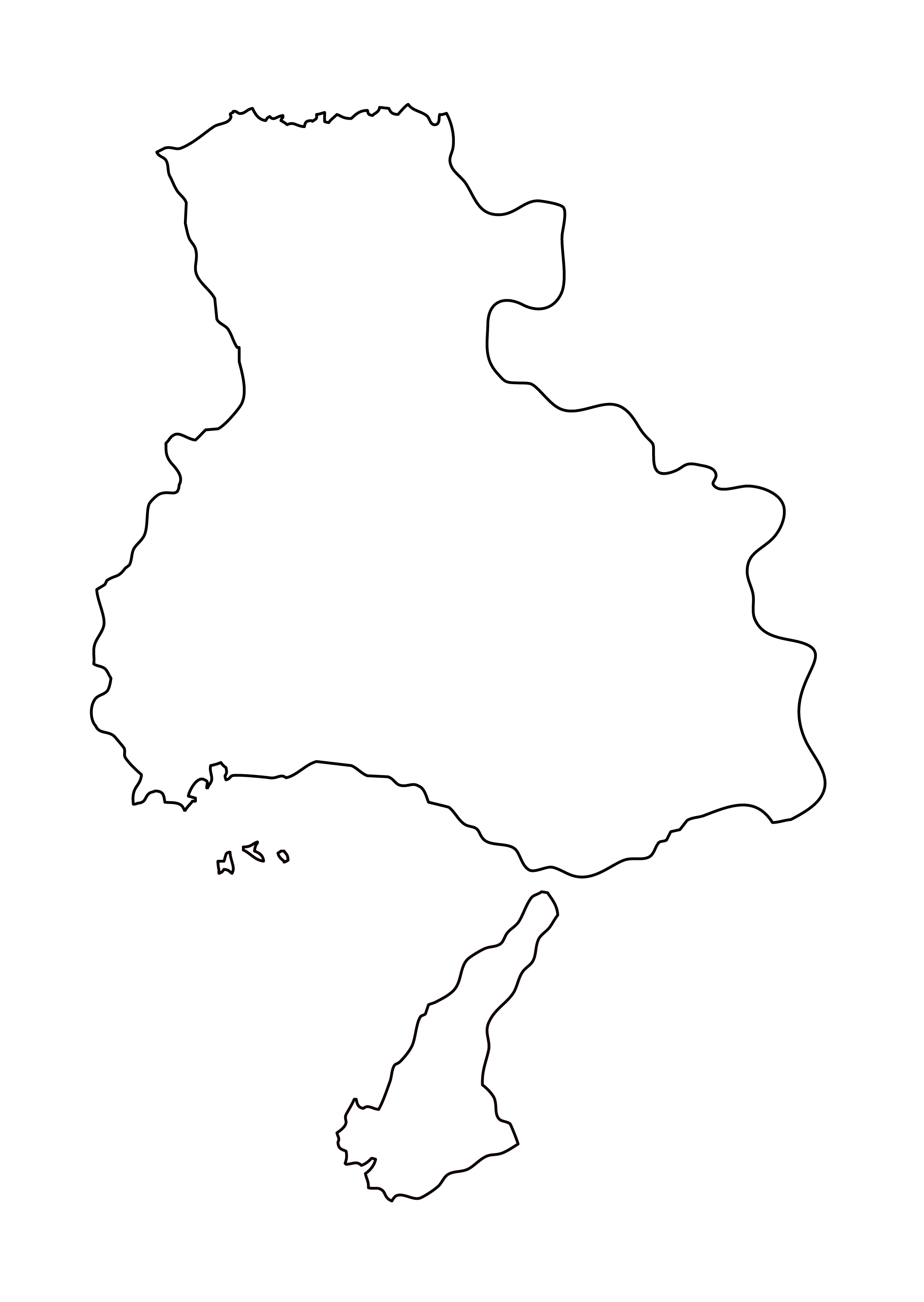 白地図・兵庫県・無地