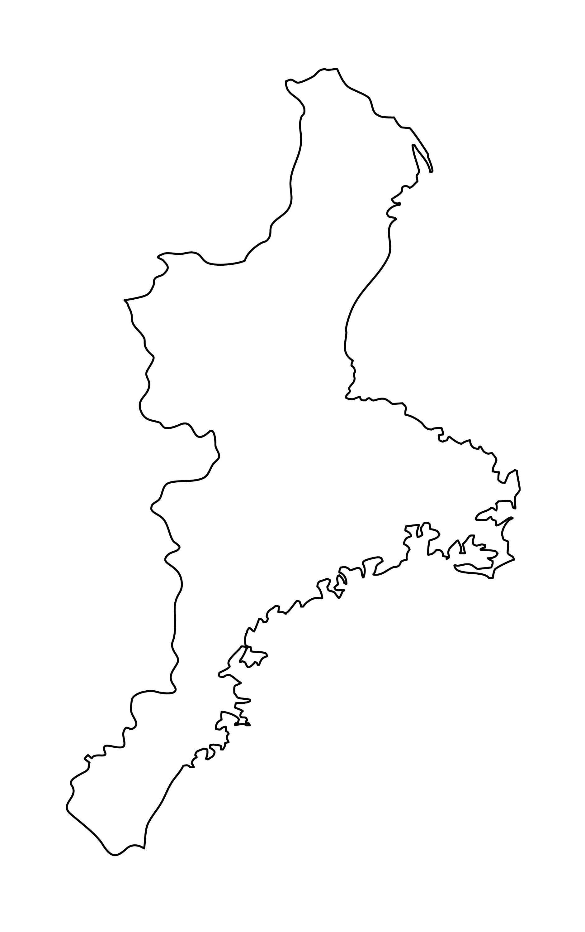 白地図・三重県・無地