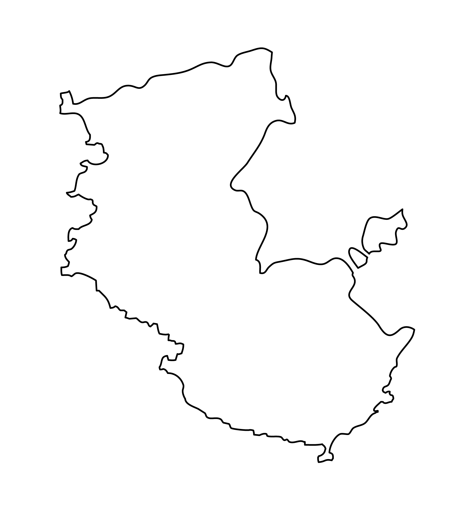 白地図・和歌山県・無地