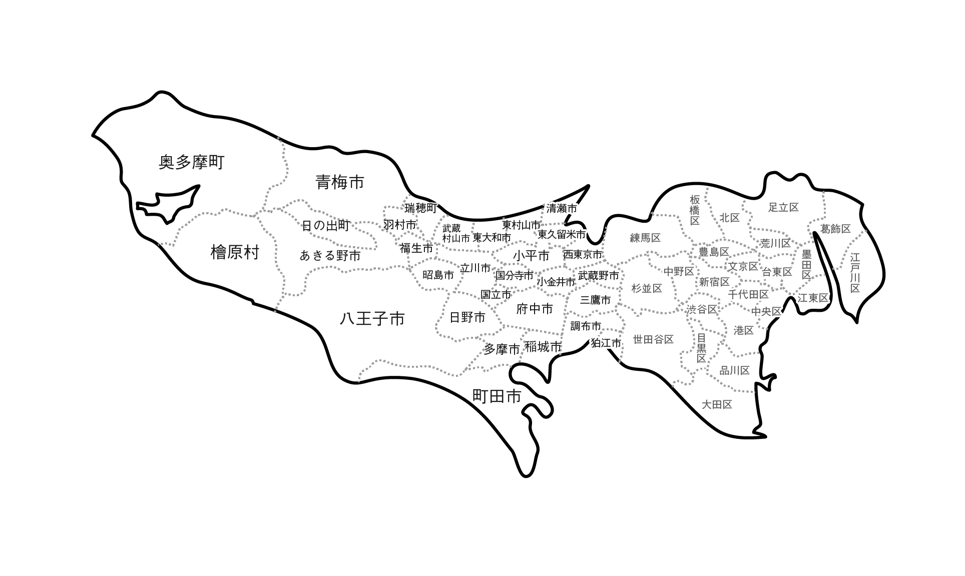 東京都の市区町村一覧をダウンロード 地方公共団体コード よみ