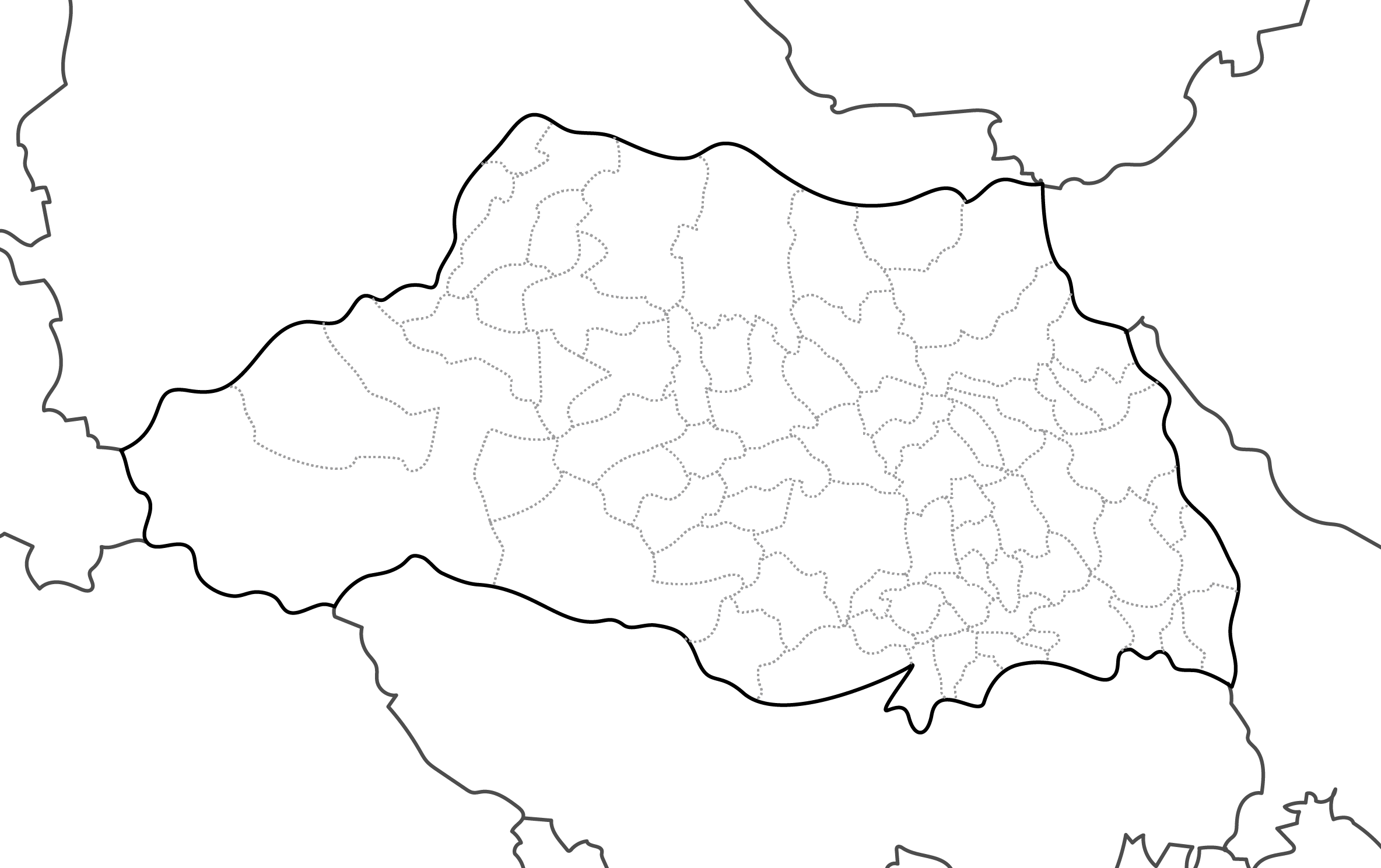 [白地図]埼玉県・ラインあり・市区町村名なし・隣県なし