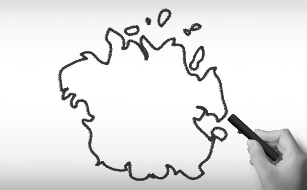 ミクロネシア連邦の白地図イラスト