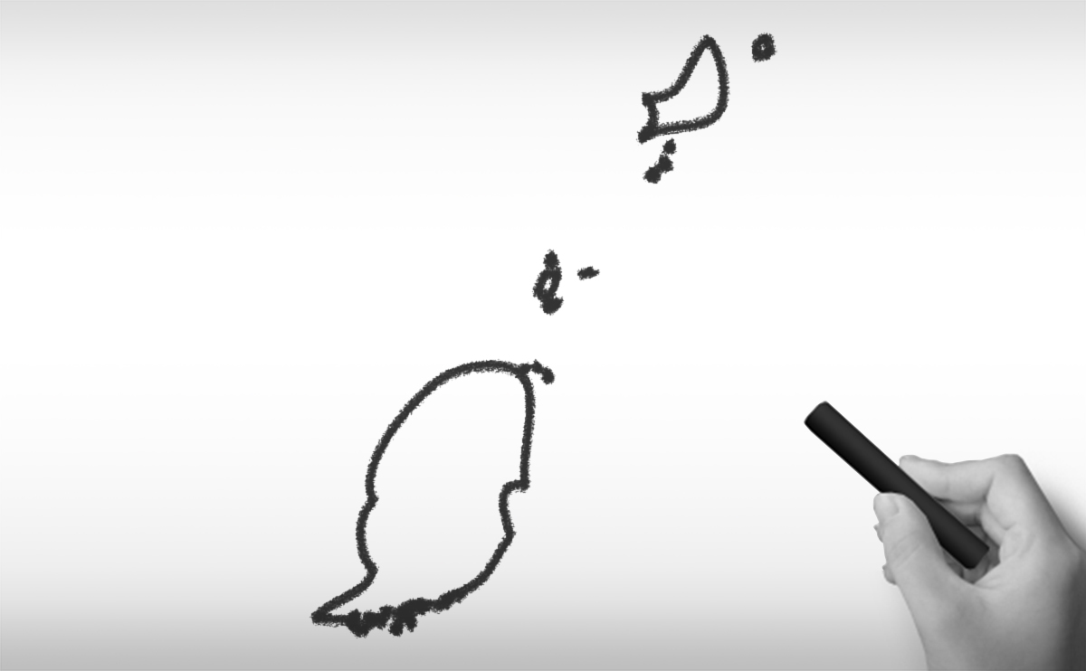 グレナダの白地図イラスト