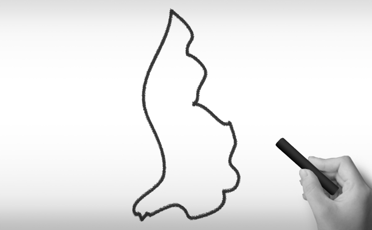リヒテンシュタイン公園の白地図イラスト