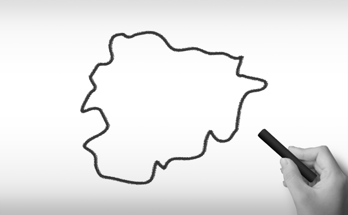 アンドラ公国の白地図イラスト