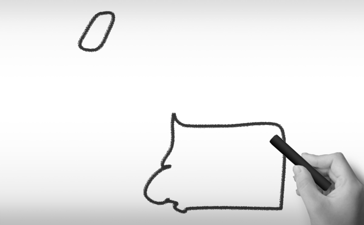 赤道ギニア共和国の白地図イラスト
