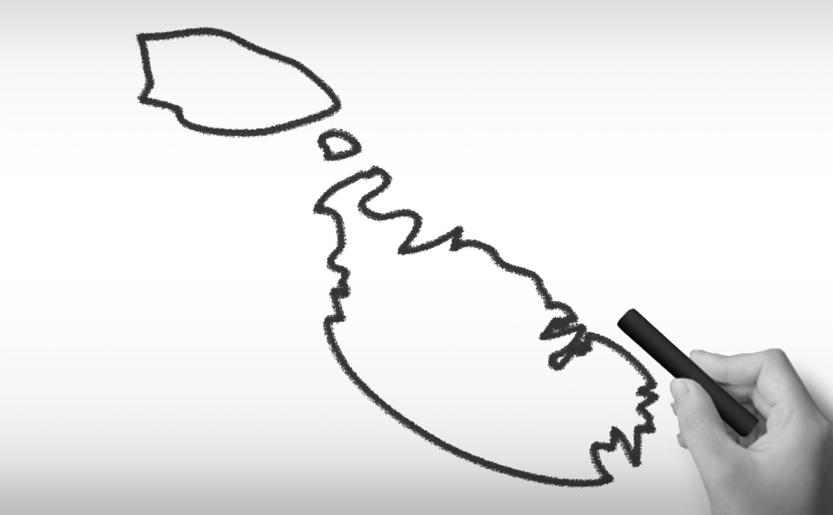 マルタ共和国の白地図イラスト