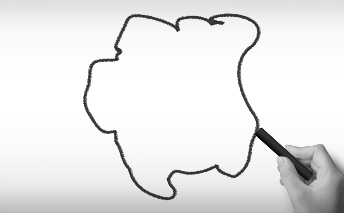 スリナムの白地図イラスト