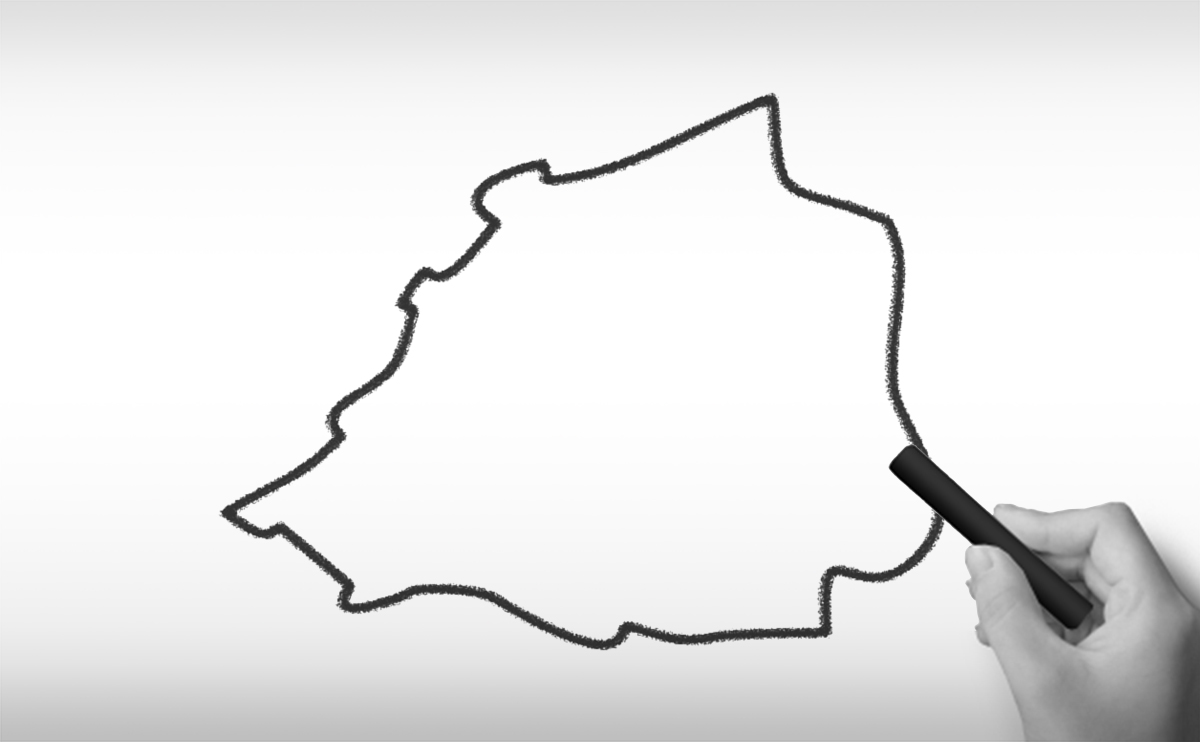 バチカン市国の白地図 首都名あり を無料ダウンロード