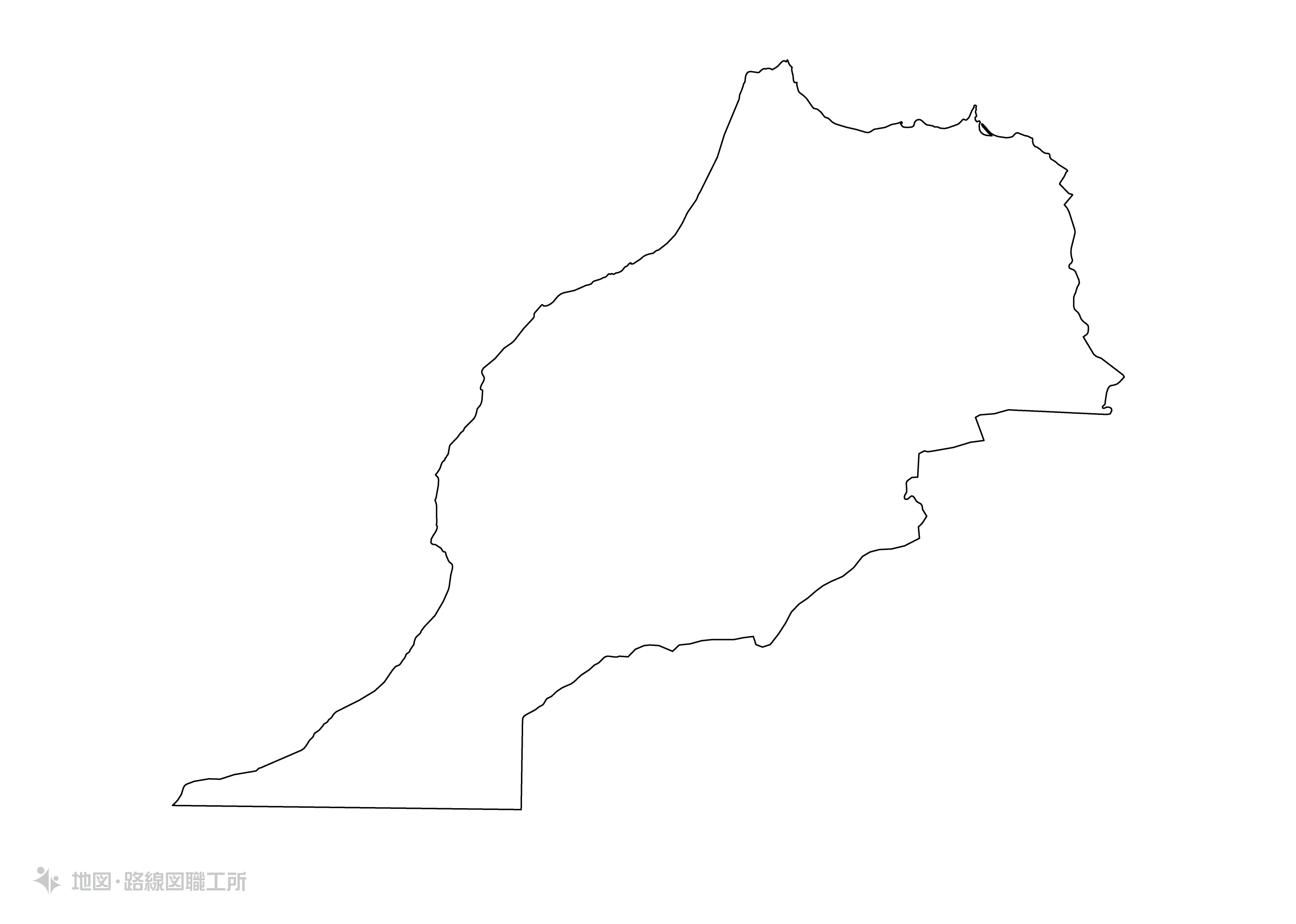 世界の白地図 モロッコ王国 kingdom-of-morocco map