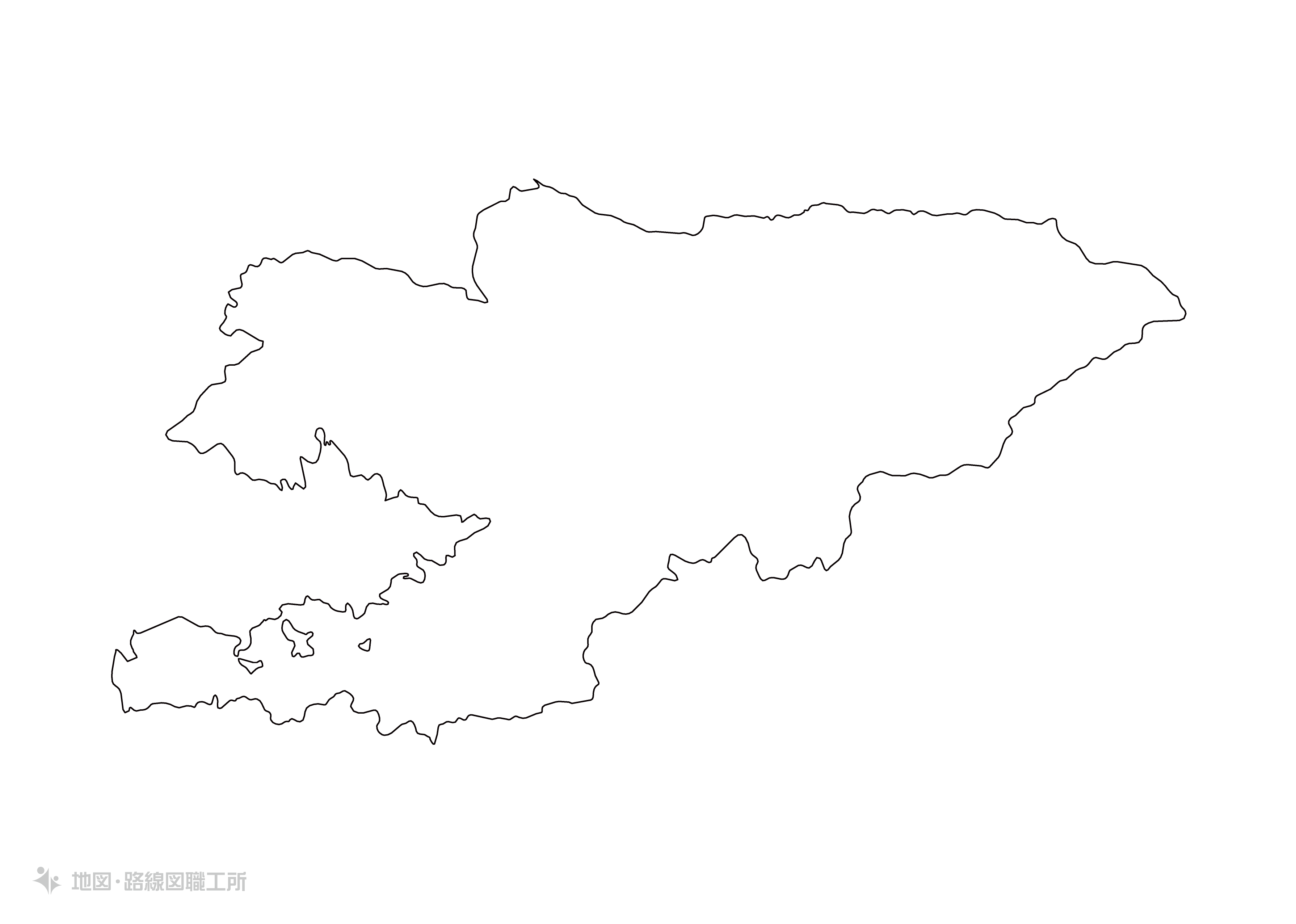 世界の白地図 キルギス共和国 kyrgyz-republic map