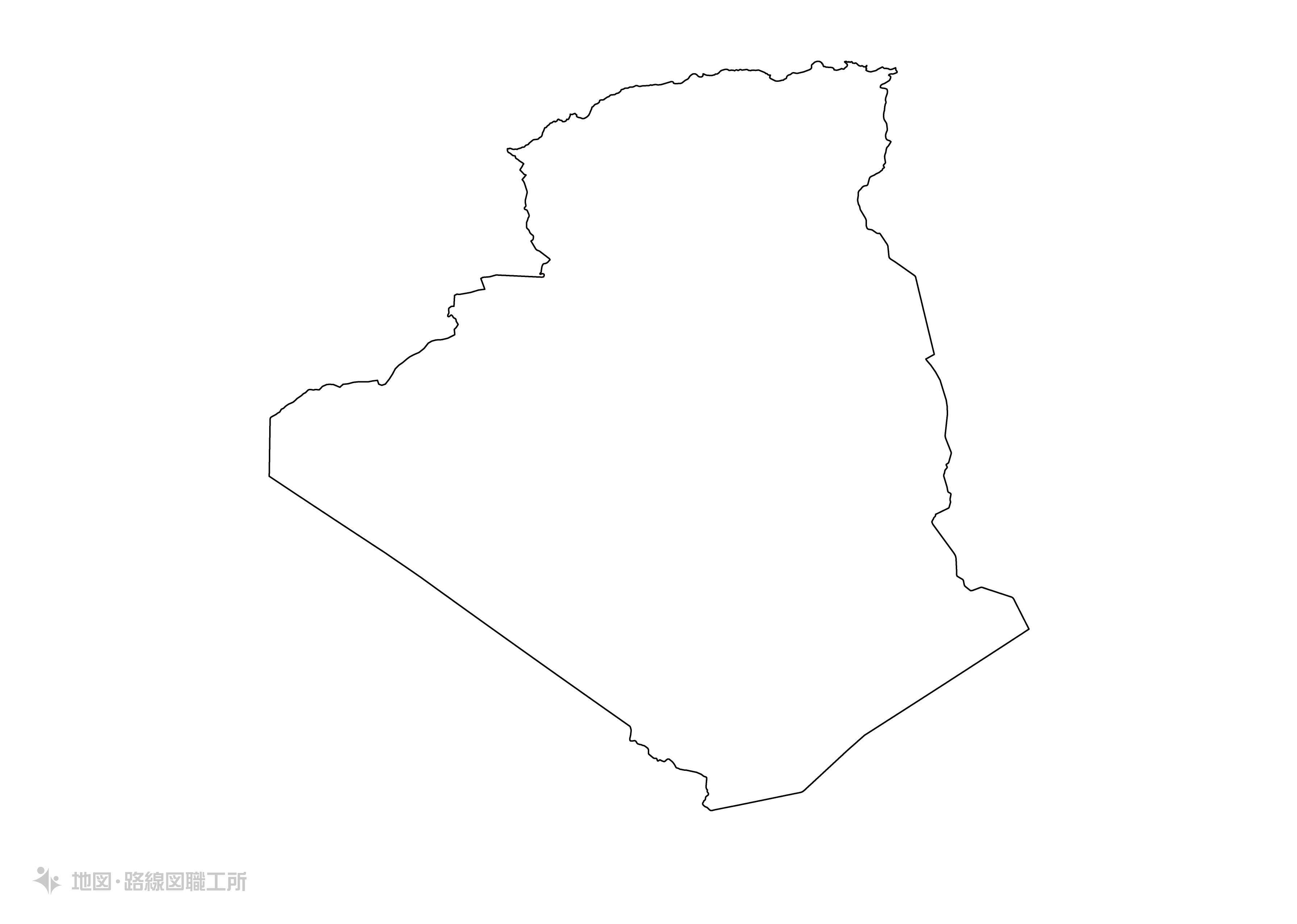 世界の白地図 アルジェリア民主人民共和国 peoples-democratic-republic-of-algeria map 