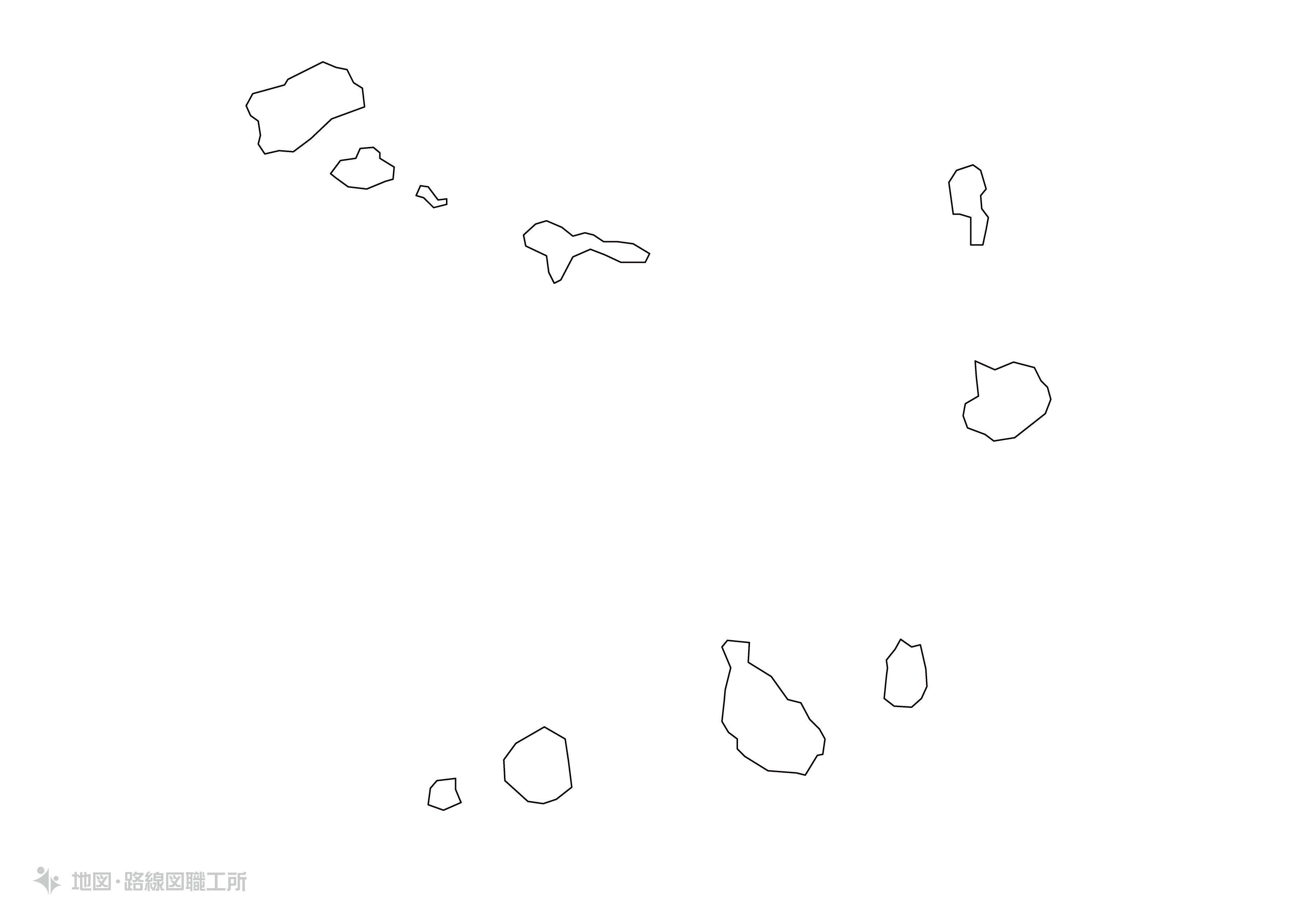 世界の白地図 カーボヴェルテ共和国 republic-of-cabo-verde map