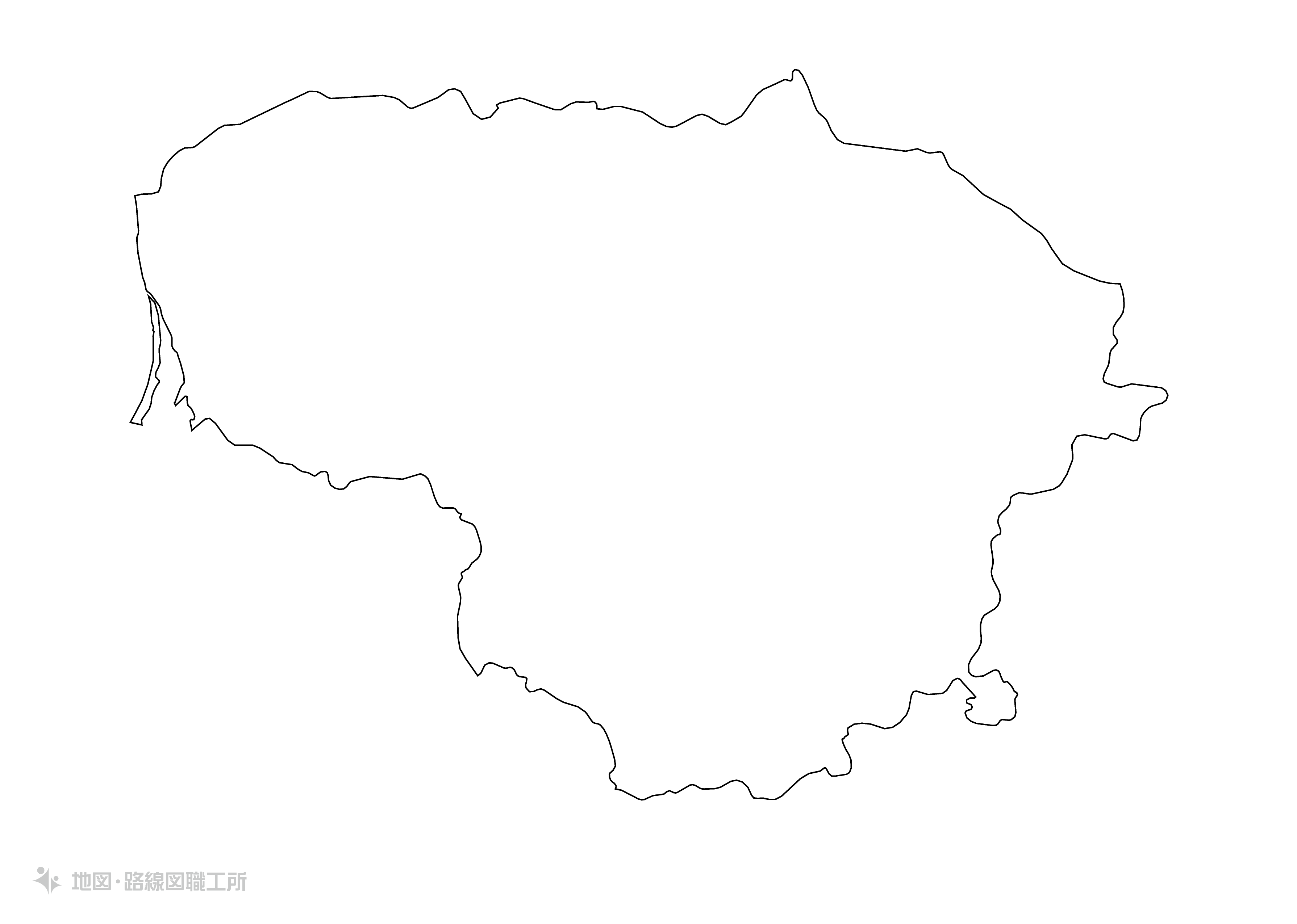 世界の白地図 リトアニア共和国 republic-of-lithuania map