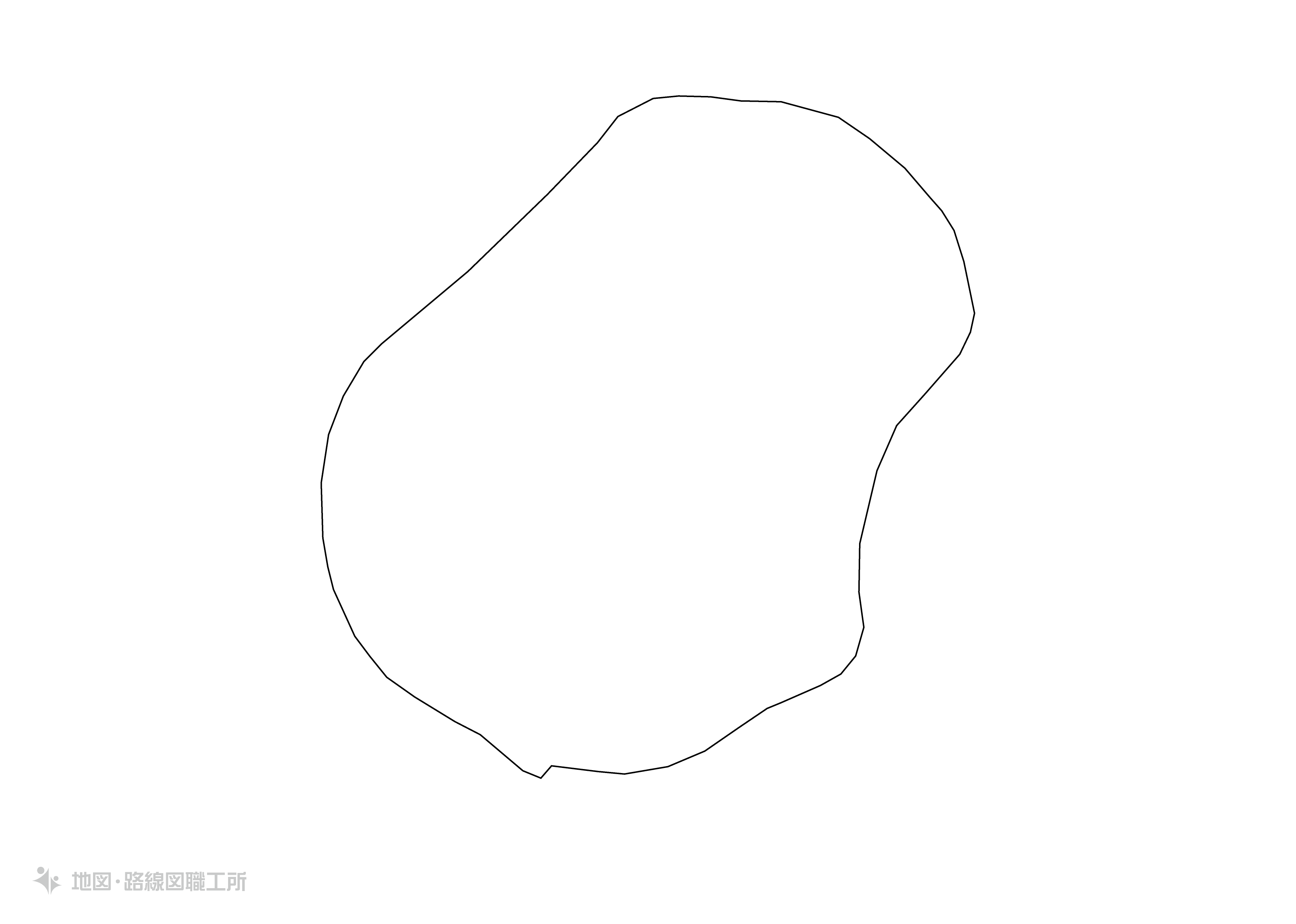 世界の白地図 ナウル共和国 republic-of-nauru map