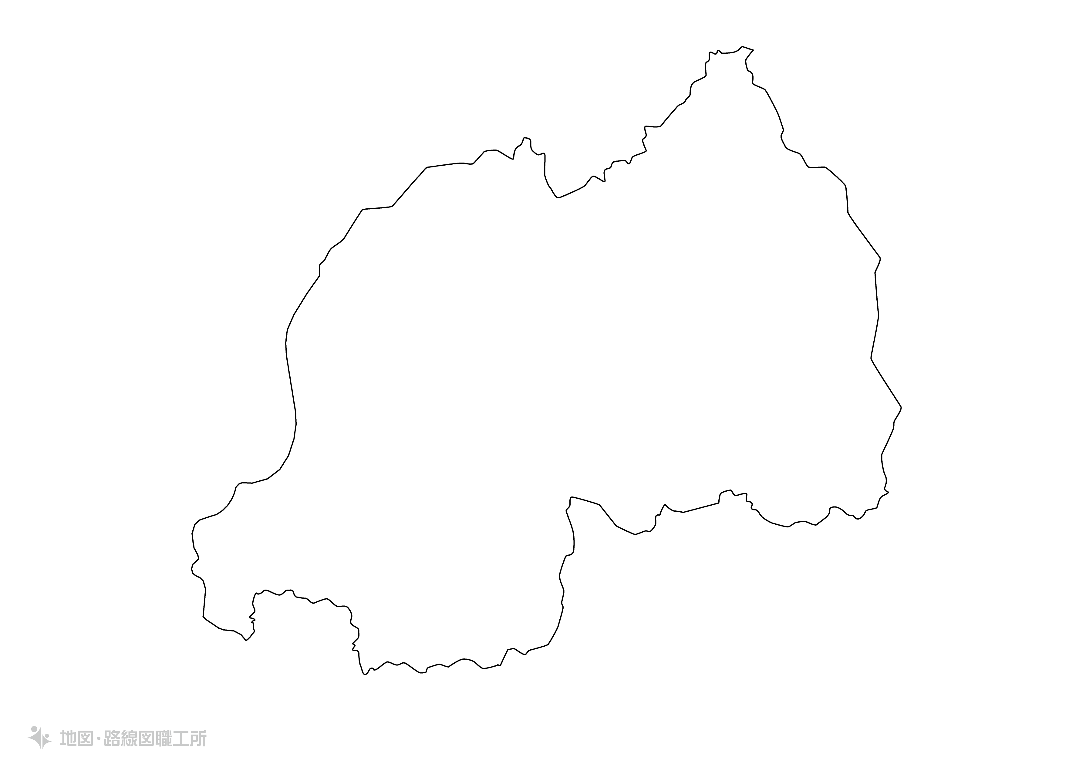 世界の白地図 ルワンダ共和国 republic-of-rwanda map