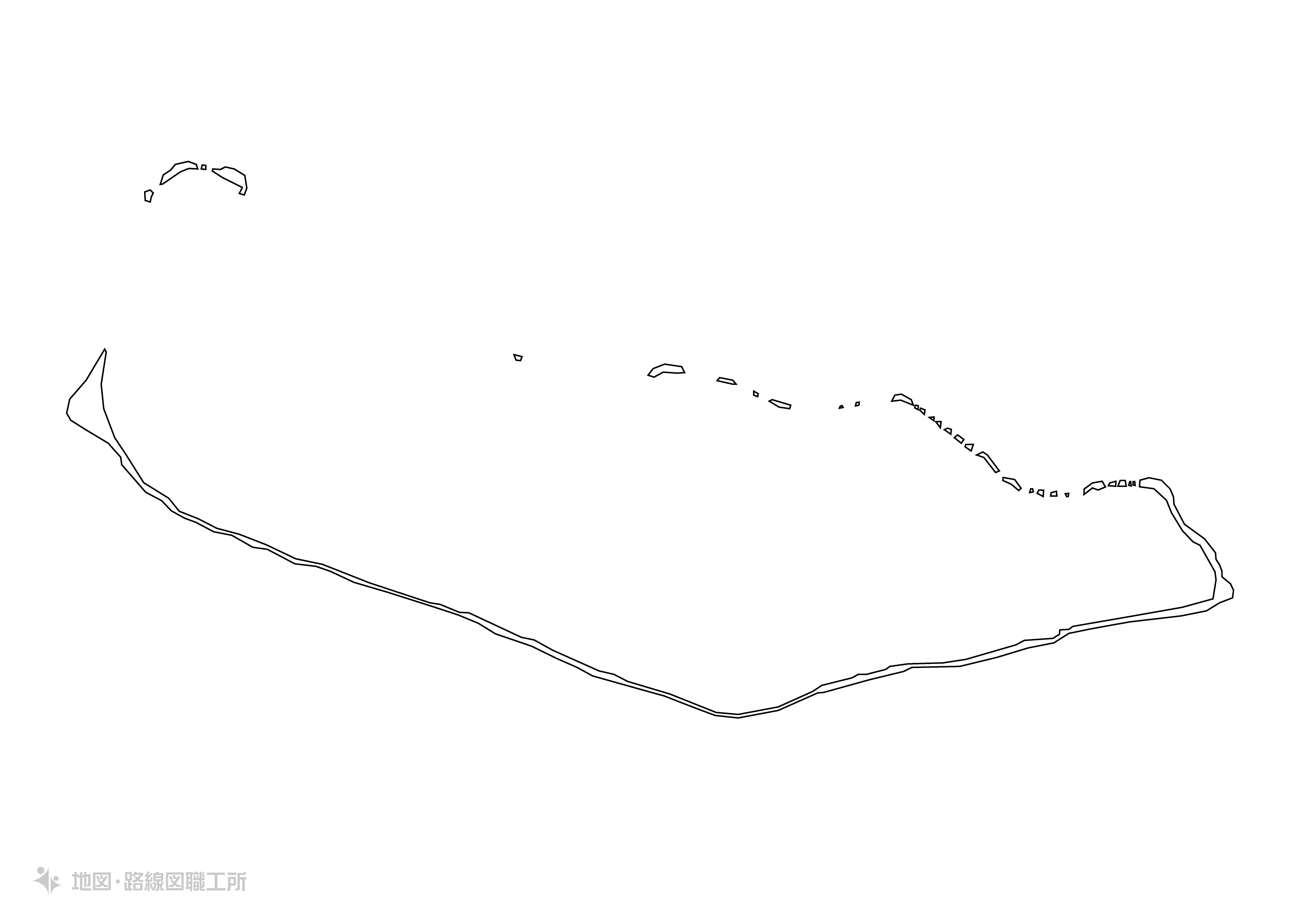 世界の白地図 マーシャル諸島共和国 republic-of-the-marshall-islands map