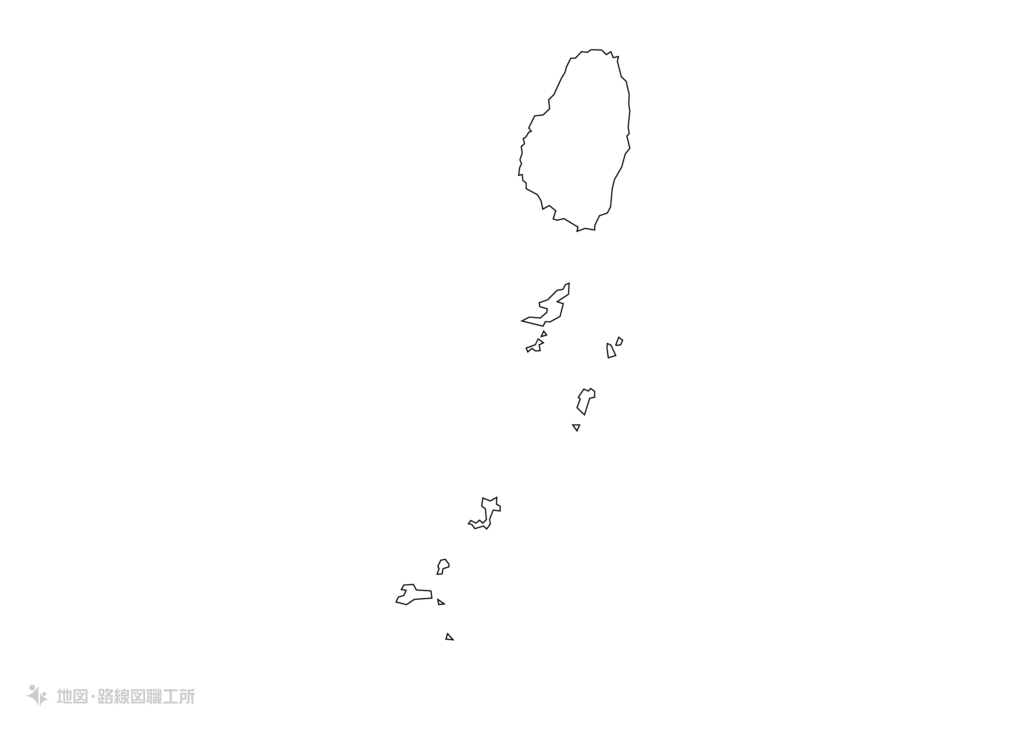 世界の白地図 セントビンセント・グレナディーン諸島 saint-vincent-and-the-grenadines map