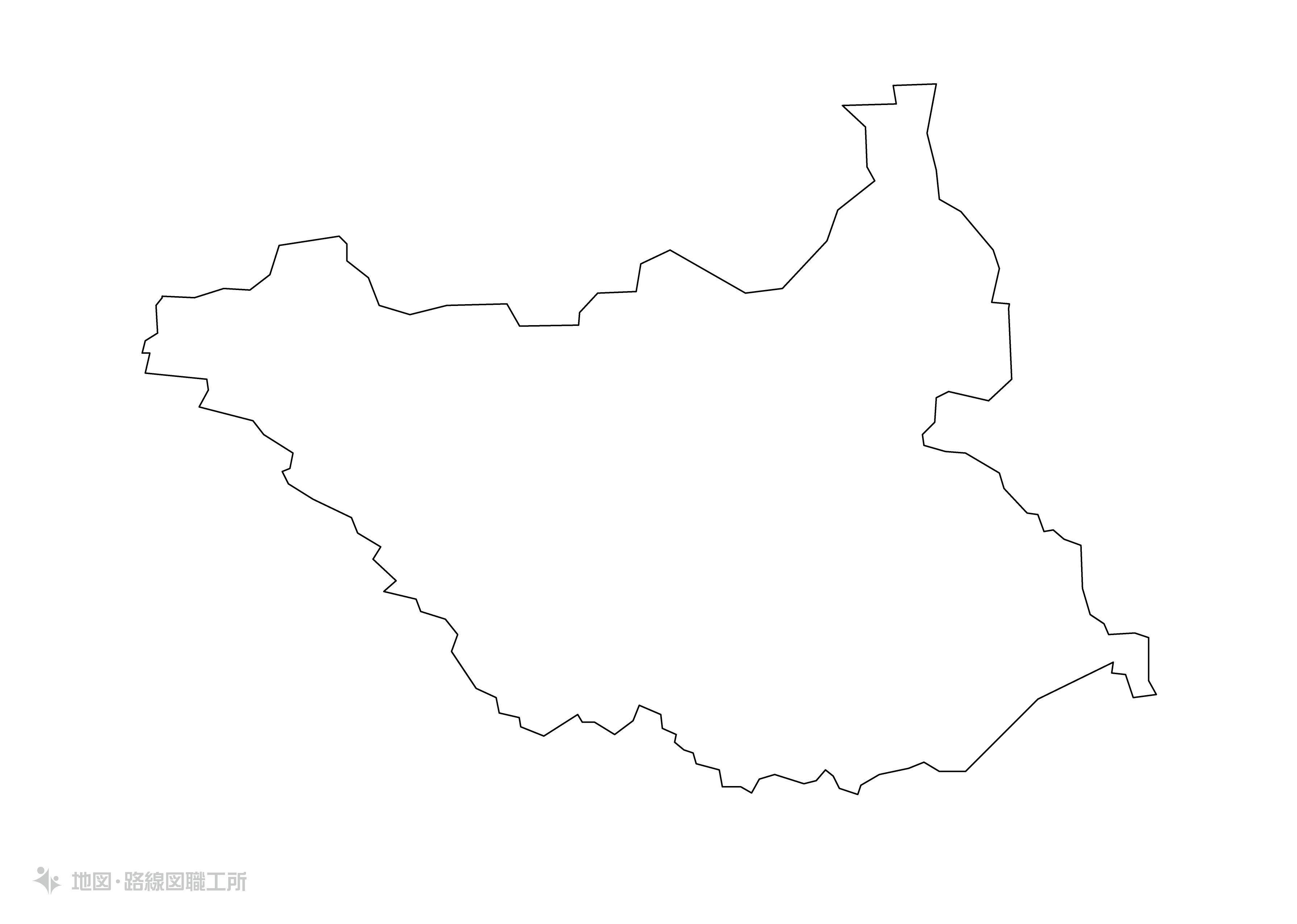 世界の白地図 南スーダン共和国 the-republic-of-south-sudan map