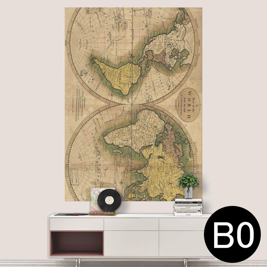 世界地図 古地図 ウォールステッカー イメージ