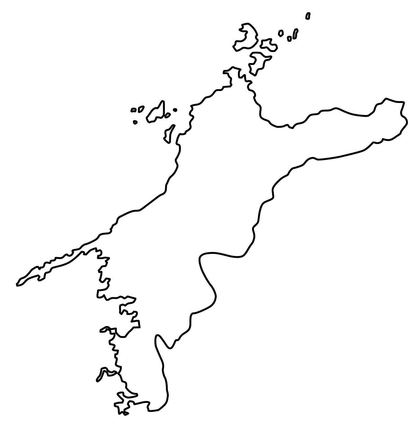 愛媛県無料フリーイラスト｜文字なし(白)