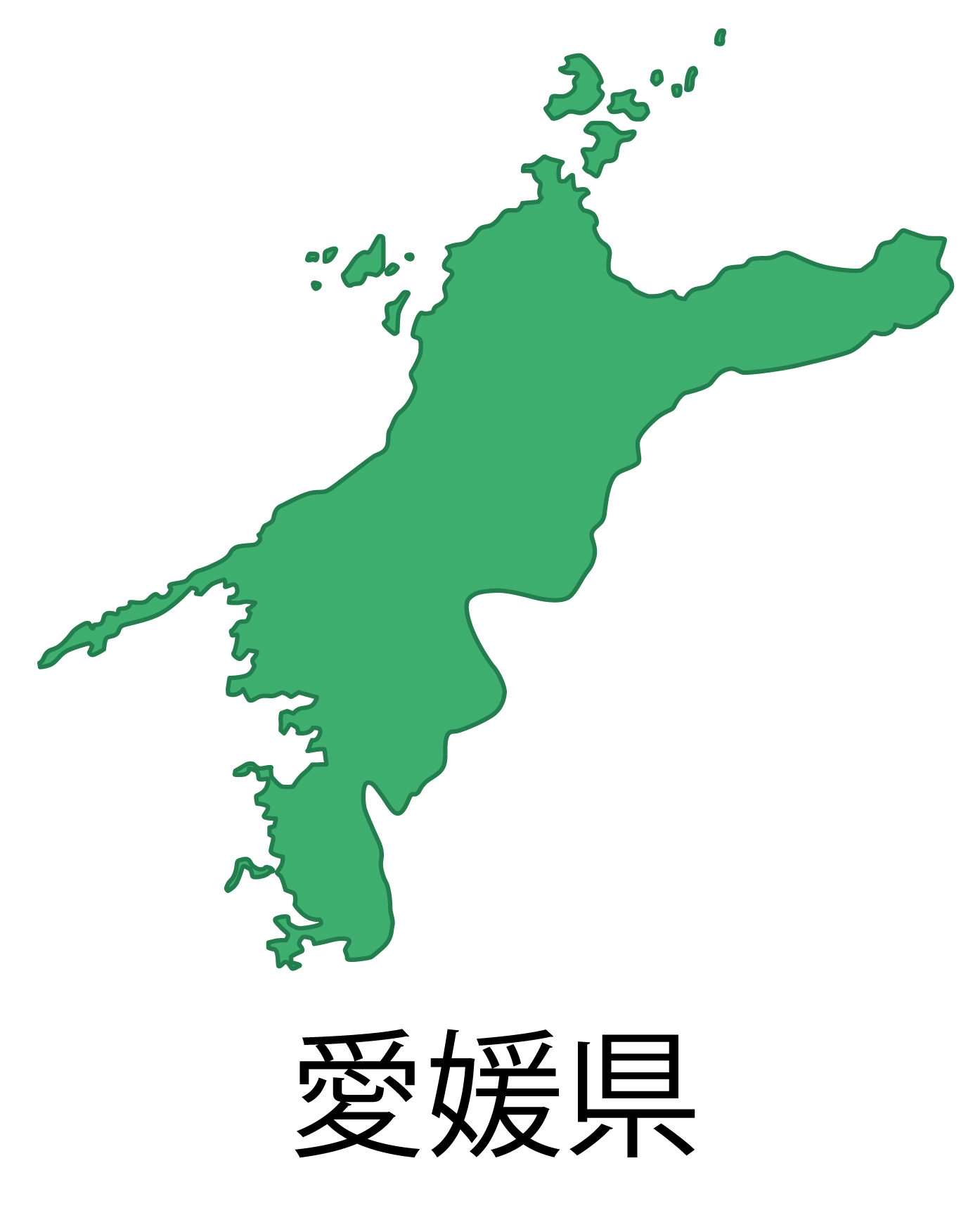 愛媛県の地図イラスト フリー素材 を無料ダウンロード