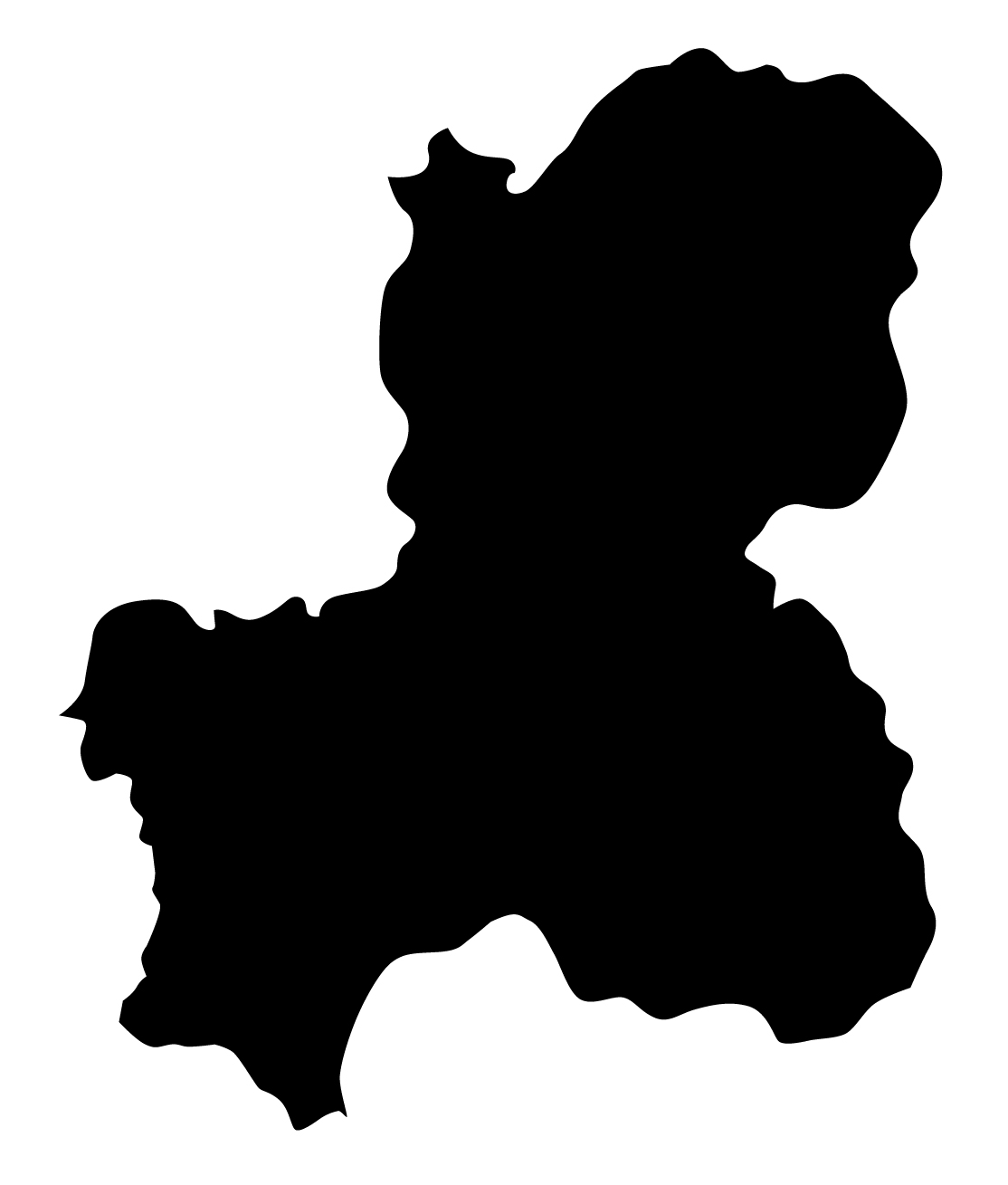 岐阜県無料フリーイラスト｜文字なし(黒)