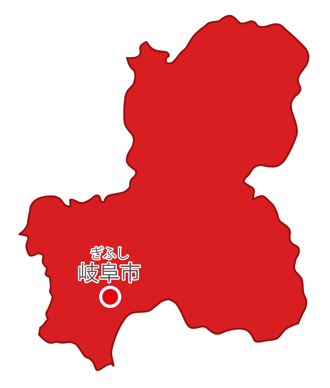 岐阜県の地図イラスト フリー素材 を無料ダウンロード