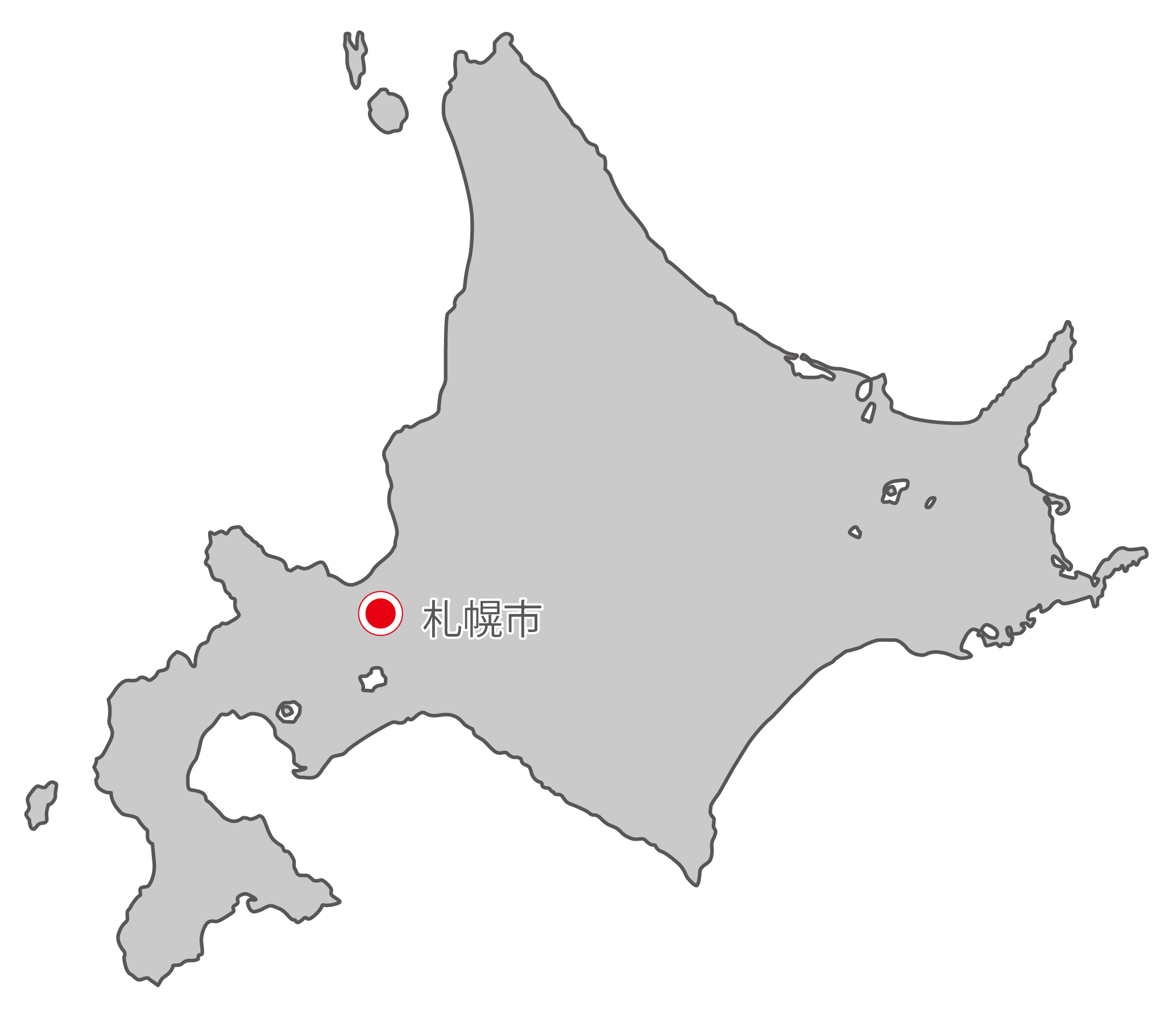 北海道地方の地図イラスト無料素材集