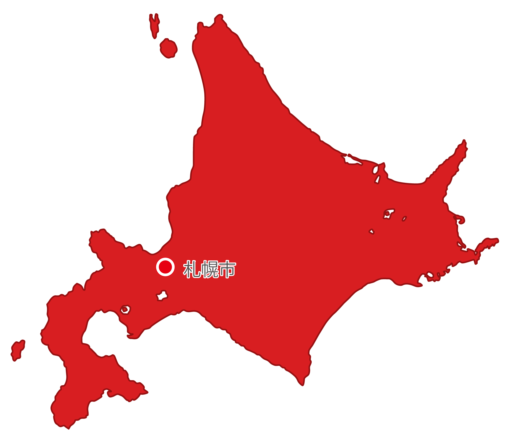 北海道地方の地図イラスト無料素材集