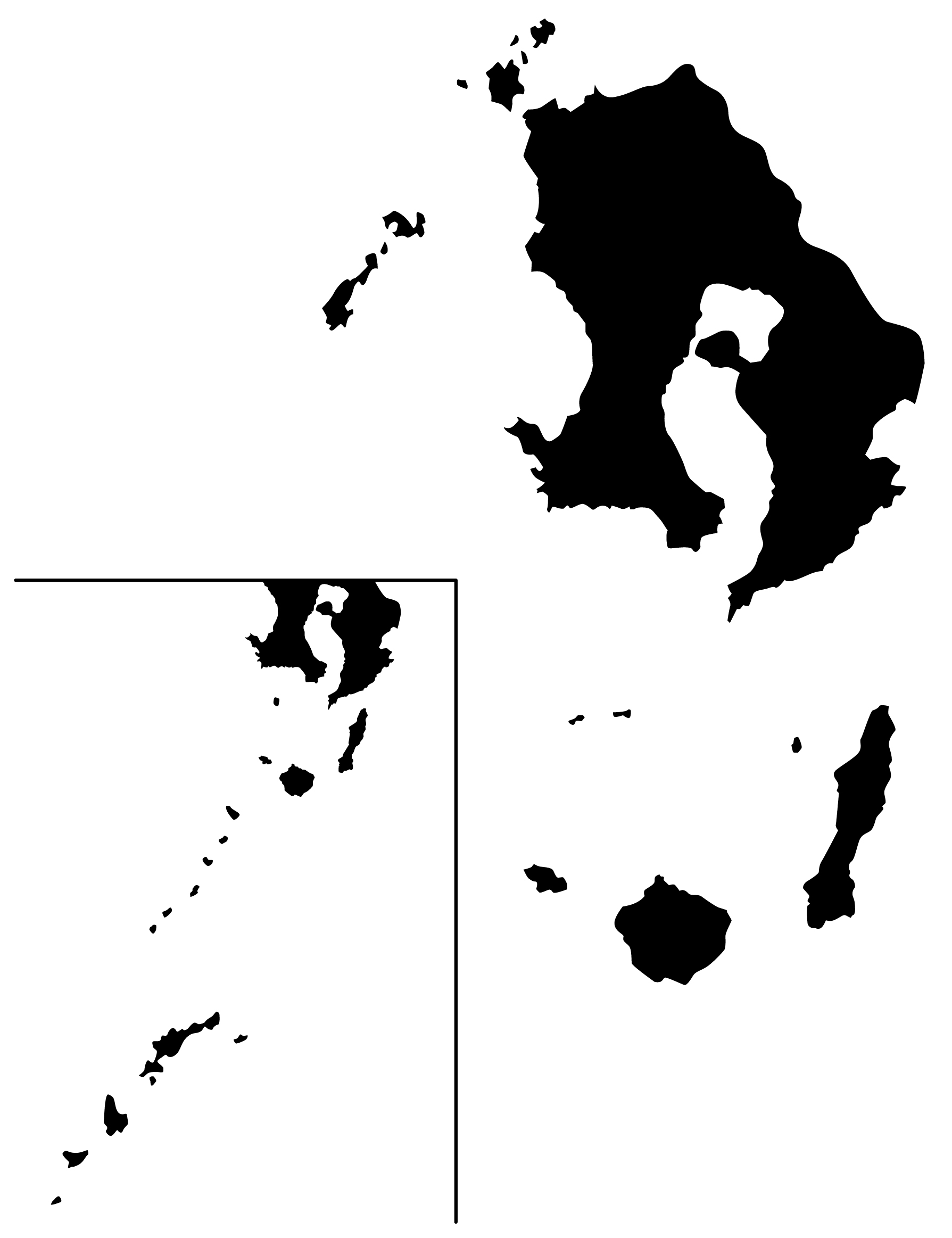 鹿児島県無料フリーイラスト｜文字なし(黒)