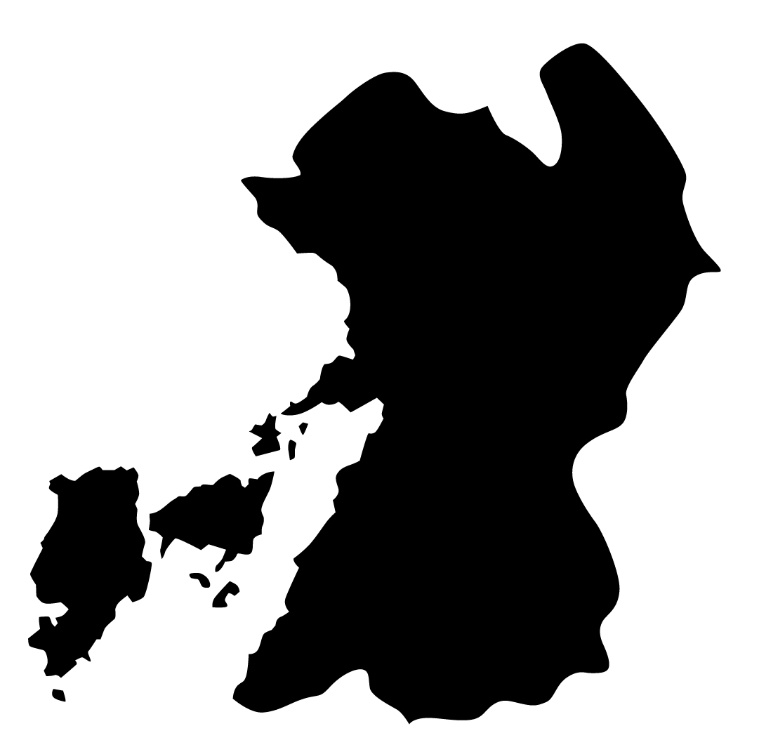 熊本県無料フリーイラスト｜文字なし(黒)