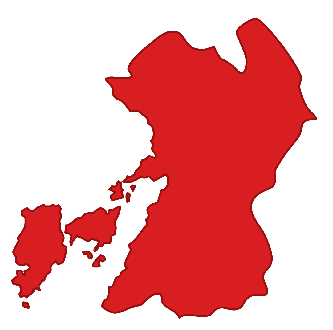 熊本県無料フリーイラスト｜文字なし(赤)