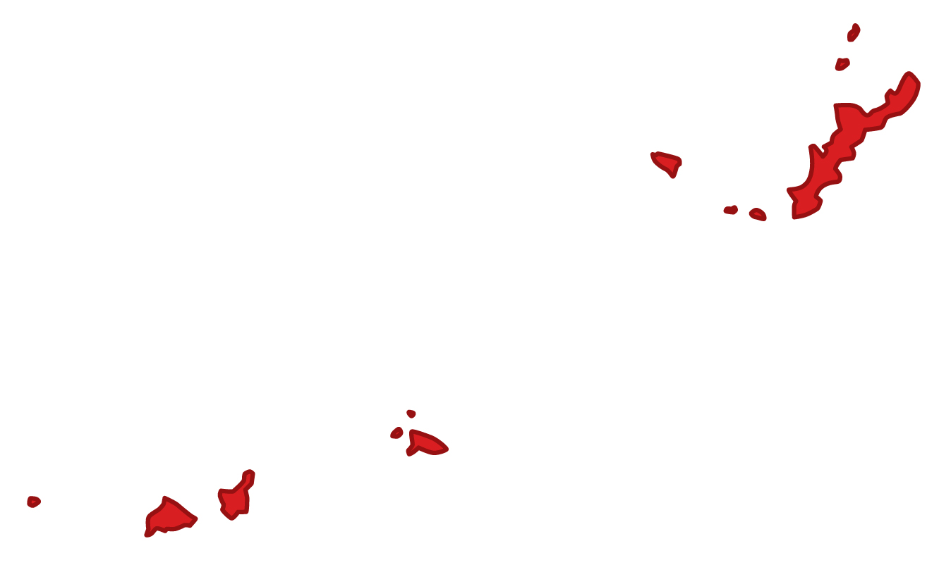 沖縄県無料フリーイラスト｜文字なし(赤)