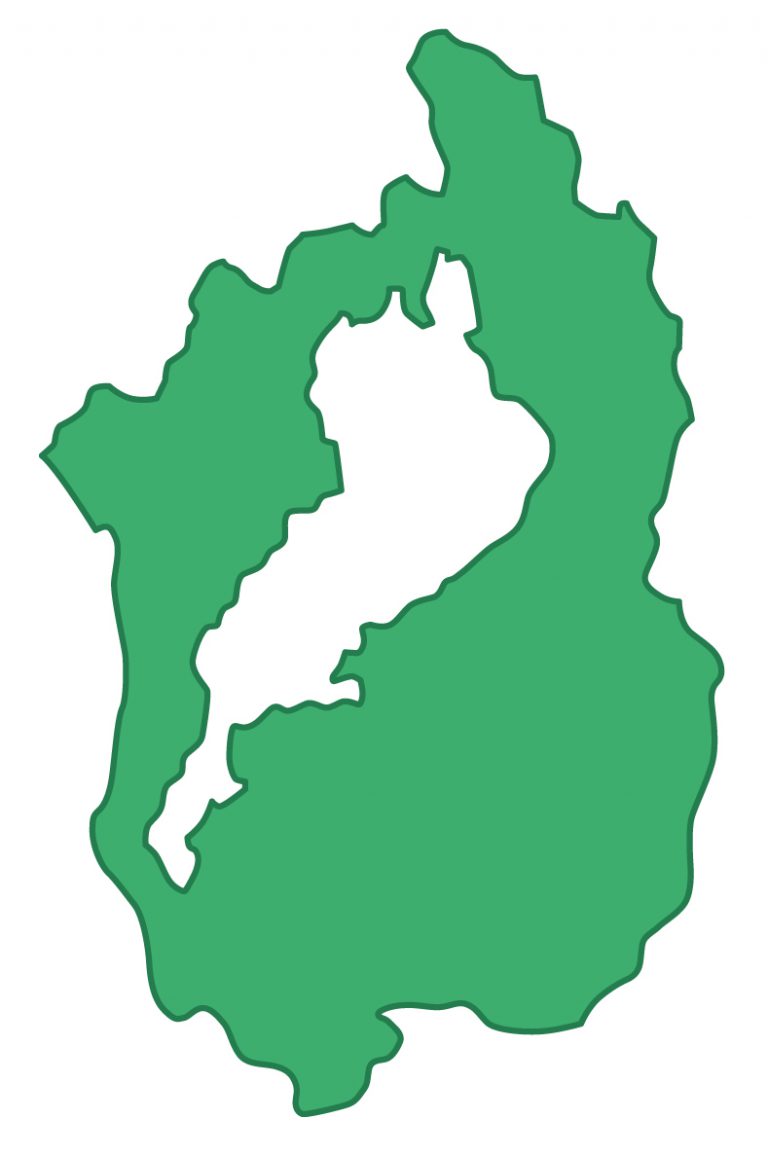 滋賀県無料フリーイラスト|文字なし(緑)