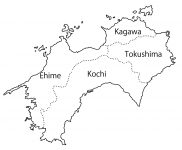 四国地方4県の地図イラストを無料ダウンロード 四国地方4県の地図イラストを無料ダウンロード