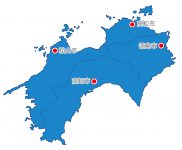 四国地方4県の地図イラストを無料ダウンロード 四国地方4県の地図イラストを無料ダウンロード