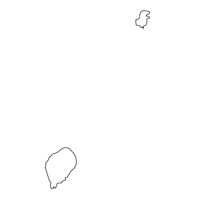 サントメ・プリンシペ民主共和国無料フリーイラスト｜無地(白)
