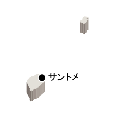 サントメ・プリンシペ民主共和国無料フリーイラスト｜首都名・立体(白)