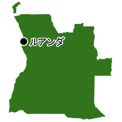 アンゴラ共和国無料フリーイラスト｜首都名(緑)