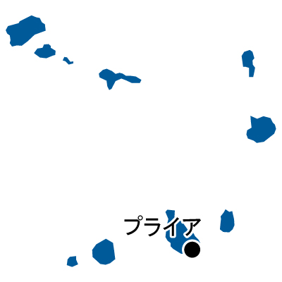 カーボベルデ共和国無料フリーイラスト｜首都名(青)