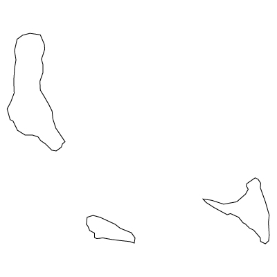 コモロ連合無料フリーイラスト｜無地(白)