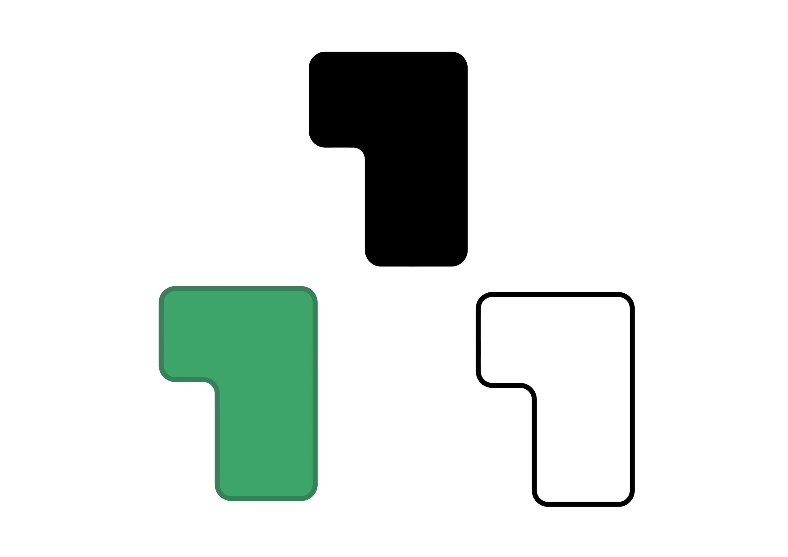 世界地図(アフリカ)無料フリーイラスト｜角丸(3色)