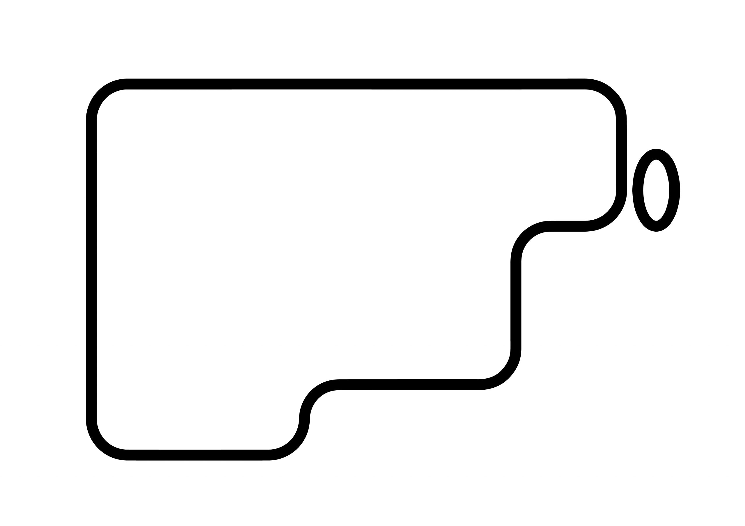 世界地図(アジア)無料フリーイラスト｜角丸(白)