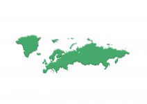 世界地域イラスト・ヨーロッパ・金属板・緑